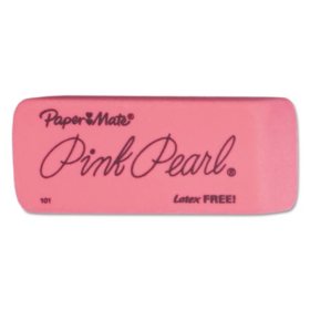 Paper Mate Pink Pearl Eraser, Large, 12pk.