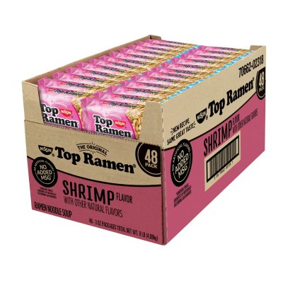 Nissin Top Ramen Shrimp Flavor 3 Oz 48 Ct Sam S Club