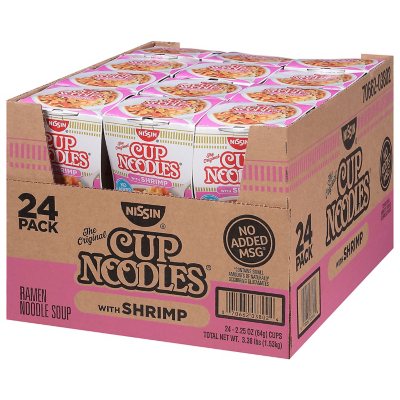 Nissin Cup Noodles with Shrimp Flavor, 24 ct / 2.25 oz - Food 4 Less