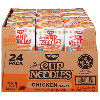 Nissin® Cup Noodles® Chicken Flavor Ramen Noodle Soup 24 pk Case, 24 ct /  2.25 oz - Food 4 Less