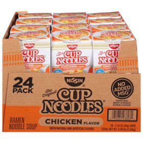 Nissin Cup Noodles, Chicken Flavor (2.25 oz. ea., 24 ct.)