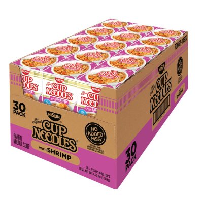Nissin Cup Noodles with Shrimp (2.25 oz., 30 ct.) Sam's Club