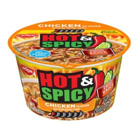 Nissin Hot and Spicy Chicken Bowl, 3.32 oz., 12 pk.