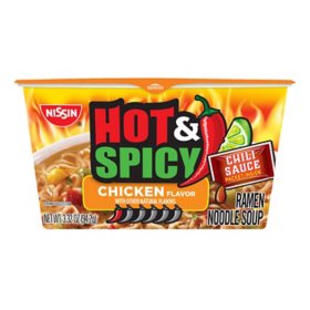 Nissin Hot & Spicy Noodle Bowl, Chicken Flavor 6 pk.