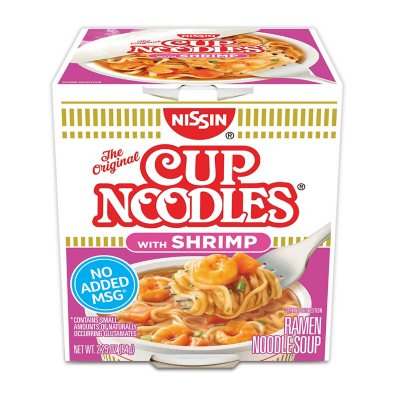 Nissin Shrimp Cup Noodles (12 pk.) Sam's Club