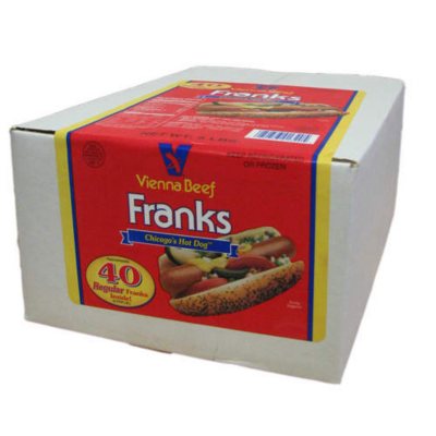 Vienna® Beef Regular Skinless Franks 6 8:1 5 lbs. (Approximately 40 Franks)