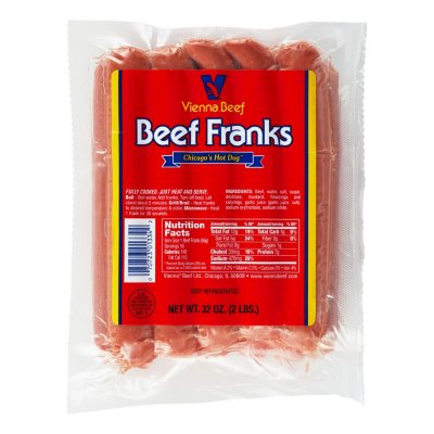 Vienna Beef Fully Cooked Franks (2 lbs.) - Sam's Club