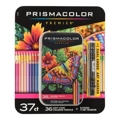 Prismacolor Premier Soft Core Colored Pencils, Assorted Colors, 37