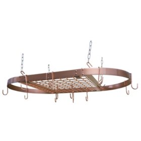 Range Kleen Oval Copper Hanging Pot Rack Sam S Club