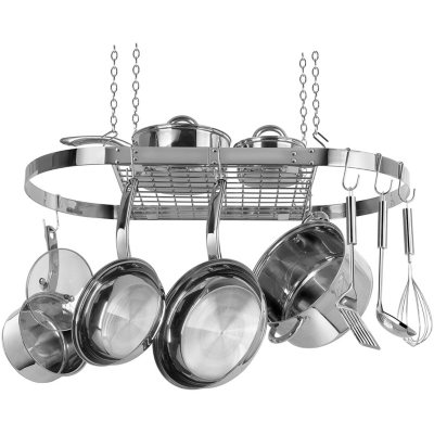 Range Kleen Stainless Steel Oval Hanging Pot Rack Sam S Club