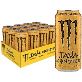 Monster Java Salted Caramel, Energy + Coffee 15.5 fl. oz., 12 pk.