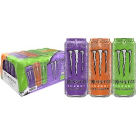 Monster Energy Ultra Variety Pack, Sunrise, Violet, Paradise (16 fl. oz., 24 pk.)