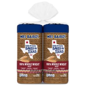 Mrs. Baird's 100% Whole Wheat Bread (20oz / 2pk)