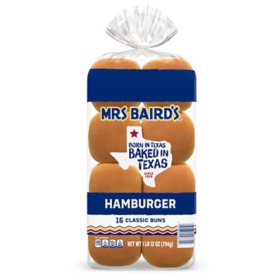 Mrs. Baird's 4" Hamburger Bun 16 ct.