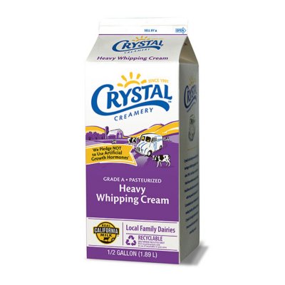 Crystal Creamery Heavy Whipping Cream 1 2 Gal Sam S Club