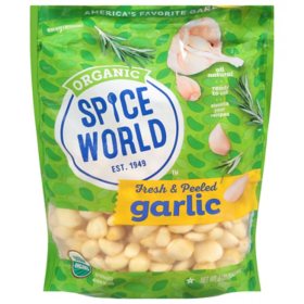 Spice World Organic Peeled Garlic, 3 lbs.