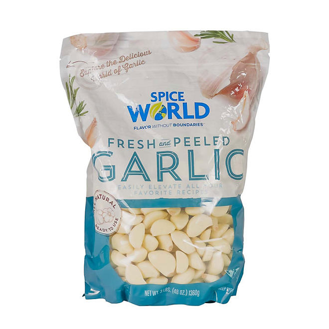 Spice World Fresh Peeled Garlic 3 lbs.