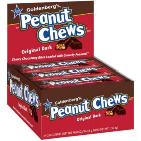 Goldenberg’s Peanut Chews Original Dark Bar, 2 oz., 24 pk. 