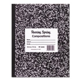 Roaring Spring Marble Cover Composition Book, Wide Rule, 8-1/2 x 7, 48 Pages