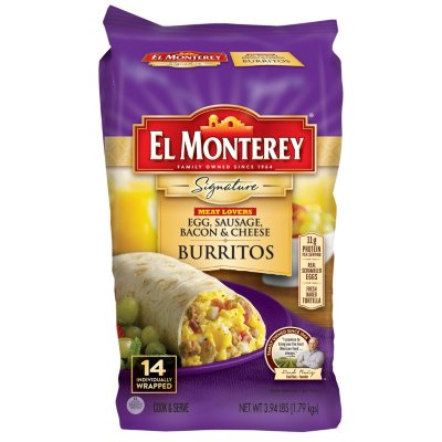 El Monterey Signature Breakfast Chimichanga Meat Lovers Egg Sausage Bacon &  Cheese - 4.3 Oz - Safeway