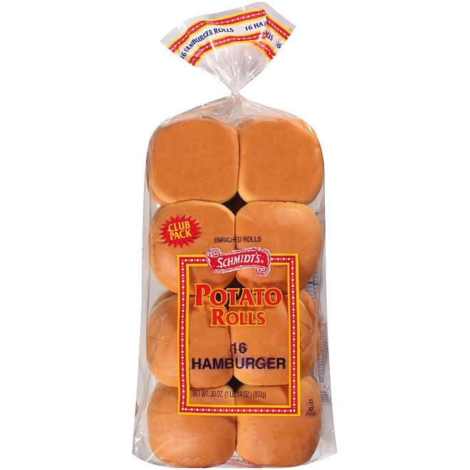 Schmidt's Potato Rolls Hamburger Buns - 30 oz. - 16 ct.