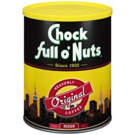 Chock full o'Nuts Heavenly Ground Coffee, Original Blend  48 oz.
