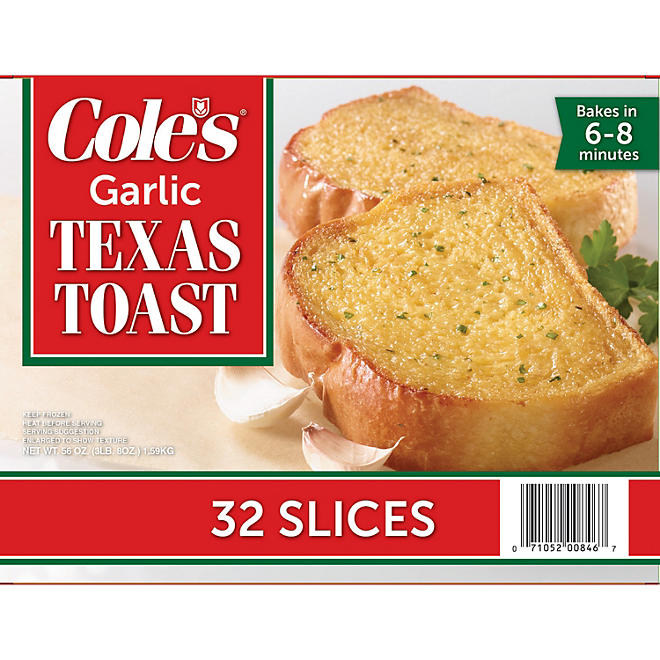 Cole's Garlic Texas Toast, Frozen 32 ct.
