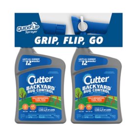 Cutter Backyard Bug Control Spray Concentrate 32 oz. Twin Pack with QuickFlip Hose-End Sprayer	