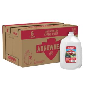 Arrowhead 100% Mountain Spring Water 1 gal., 6 pk.