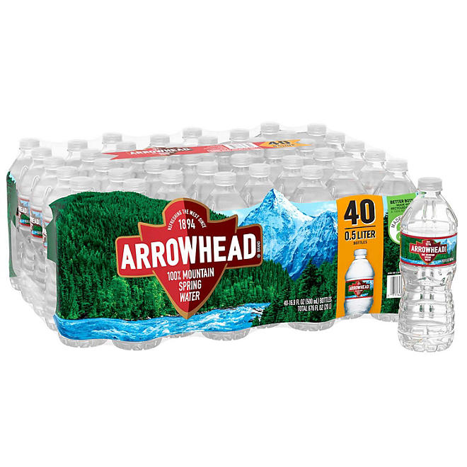 Arrowhead 100% Mountain Spring Water 16.9 fl. oz., 40 pk.