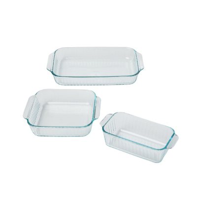 Pyrex Sculpted Baking Dishes with Lids 6 Piece Set Sam s Club