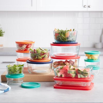 Pyrex Simply Store Glass Food Storage Containers, 30-Piece Set - Sam's Club