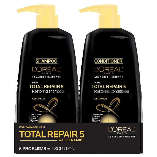 L'oreal Total Repair 5 Restoring Shampoo and Conditioner (33.8 fl. oz., 2 pk.)