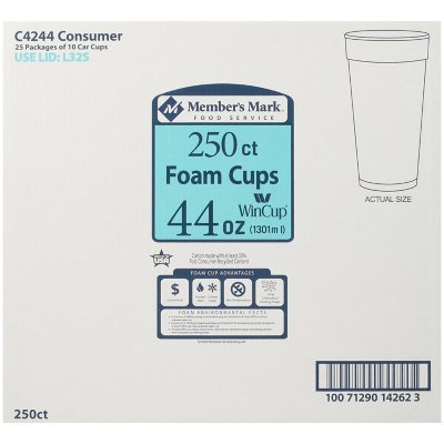 WinCup Foam Cups (44 oz./250 ct.) Sam's Club