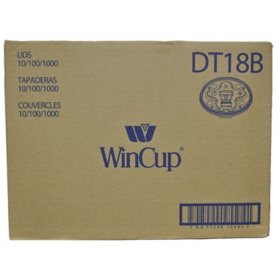 WinCup Plastic Lids for 12-24 oz. Foam Cups, Tear Tab + Straw Slot 1000 ct.