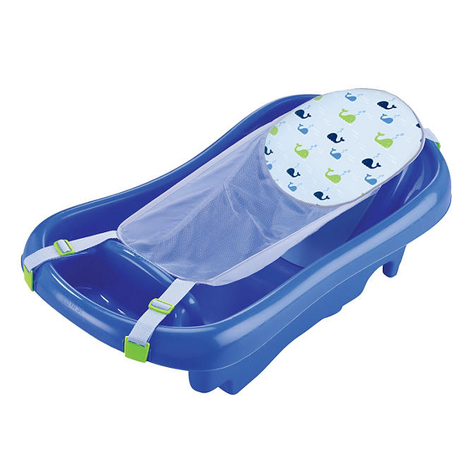 TOMY Sure Comfort Deluxe Newborn to Toddler Tub, Blue
