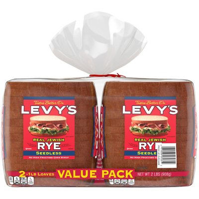 Levy's Seedless Jewish Rye Bread (16 oz., 2 pk.) - Sam's Club