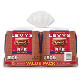 Levy's Seedless Jewish Rye Bread 16 oz., 2 pk.