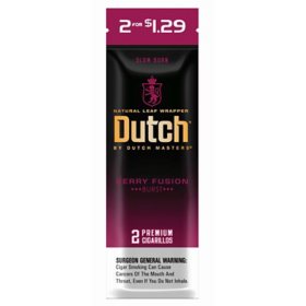 Dutch Masters Berry Fusion Cigars, Pre-Priced 2 for $1.29, 2 ct., 30 pk.