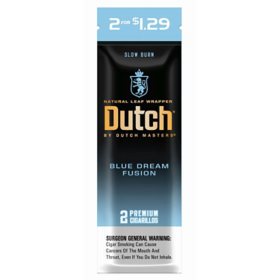 Dutch Masters Blue Dream Fusion Natural Leaf Wrapper Cigars, Pre-Priced 2 for $1.29, 2 ct. 30 pk.