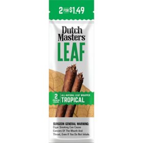 Dutch Masters Leaf Tropical Cigars, Pre-Priced 2 for $1.49, 2 ct., 30 pk.