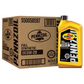 Pennzoil Full Synthetic 5W-20 Motor Oil 6 Pack/ 1 Quart Bottles