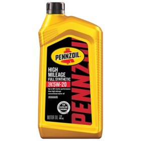 Pennzoil Full Synthetic High Mileage 5W20 6-pack/1-qt. bottles
