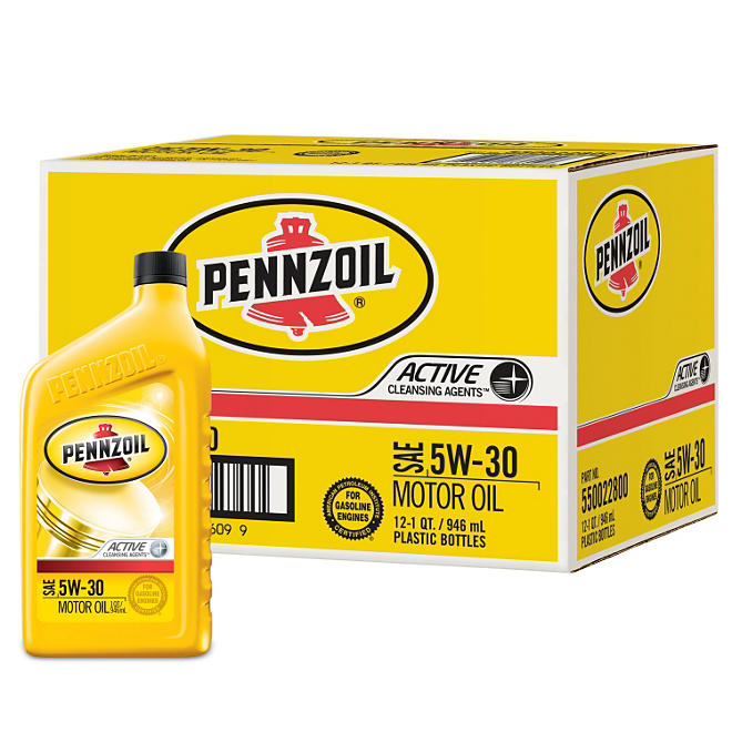 Pennzoil 5W-30 Motor Oil (12-pack/1 quart bottles)