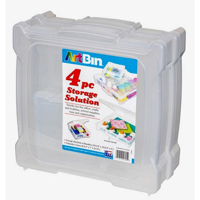 ArtBin Two Scrapbook Boxes and Two 6 x 6 Storage 4 pcs