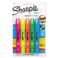 Sharpie - Gel Highlighter, Assorted Colors -  5 per Set
