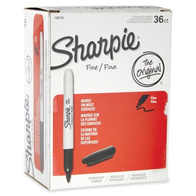 Sharpie Permanent Marker, Fine Point, Select Color 36/Pack Sam's Club