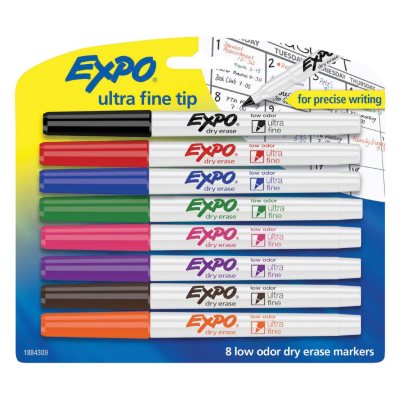 School Smart Felt Tip Pens, Fine Tip, Assorted Colors, Pack of 8