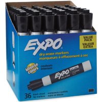 EXPO Low Odor Chisel Tip Dry Erase Marker, Black or Assorted (36 pk.)