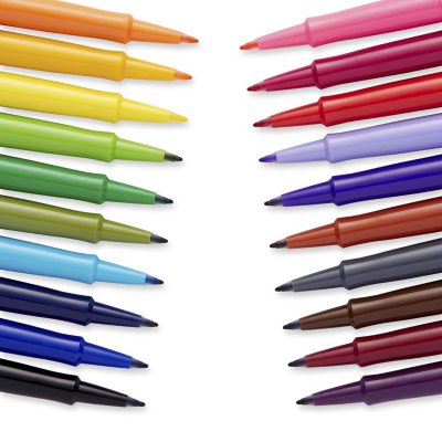 Paper Mate Flair Felt Tip Pen Set, 0.7mm, 12 Count, Size: Assorted